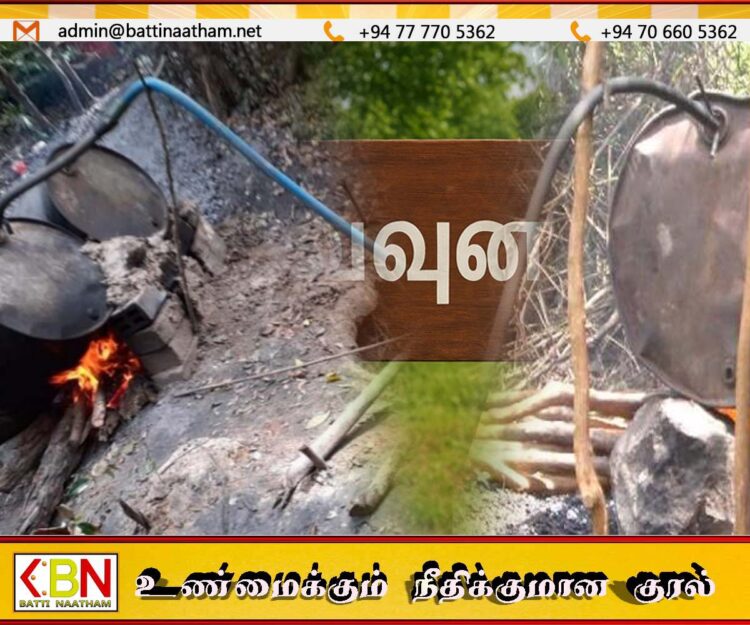 சட்டவிரோத கசிப்பு விற்பனை; வவுணதீவு பிரதேசசபையினரால் முற்றுகை