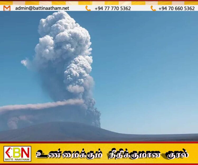 12,000 ஆண்டுகளுக்கு பின்னர் வெடித்த எரிமலையால் இந்தியா மற்றும் மேற்கு ஆசிய விமான சேவைகள் பாதிப்பு