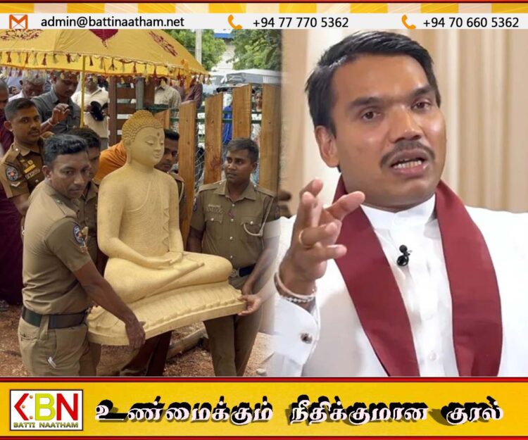 திருகோணமலை புத்தர் சிலை விவகாரத்தை இனவாதப் பிரச்சினையாக மாற்றவேண்டாம்; நாமல் வேண்டுகோள்