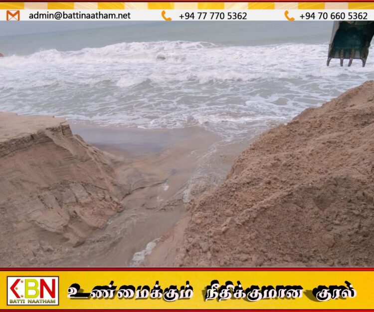 கல்முனை, சாய்ந்தமருது, மருதமுனை, பாண்டிருப்பு, பெரியநீலாவணை கடல் வாய் முகத்துவாரங்கள் திறப்பு