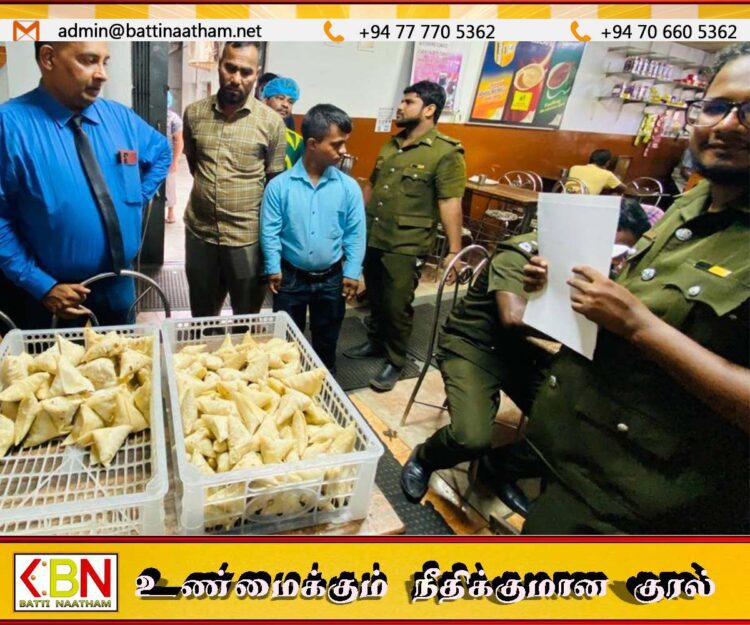 சாய்ந்தமருது உணவகங்களில் திடீர் சுகாதார பரிசோதனை; பலர் சிக்கினர்