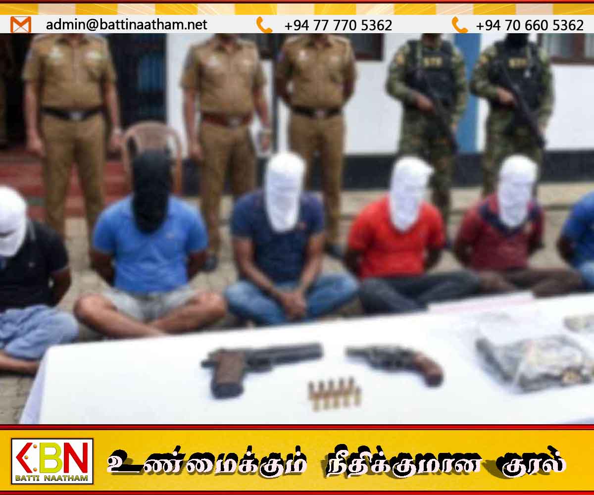அம்பலாங்கொடை துப்பாக்கிச் சூடு; ஆயுதங்களுடன் 6 பேர் கைது
