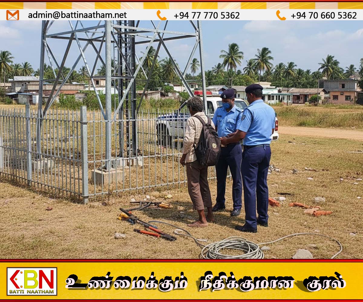 ரம்புக்கனை தொலைபேசி கோபுரத்தில் கேபிள் திருடியவர் கைது