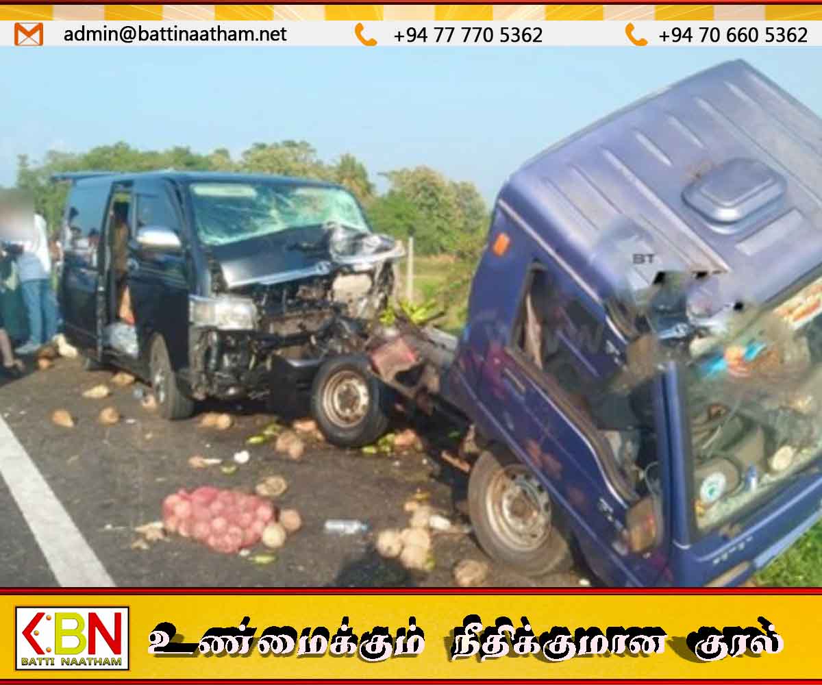 அதிவேக வீதியில் ஹயேஸ் – லொறி மோதல்: சுற்றுலாப் பயணிகள் உட்பட ஐவர் காயம்