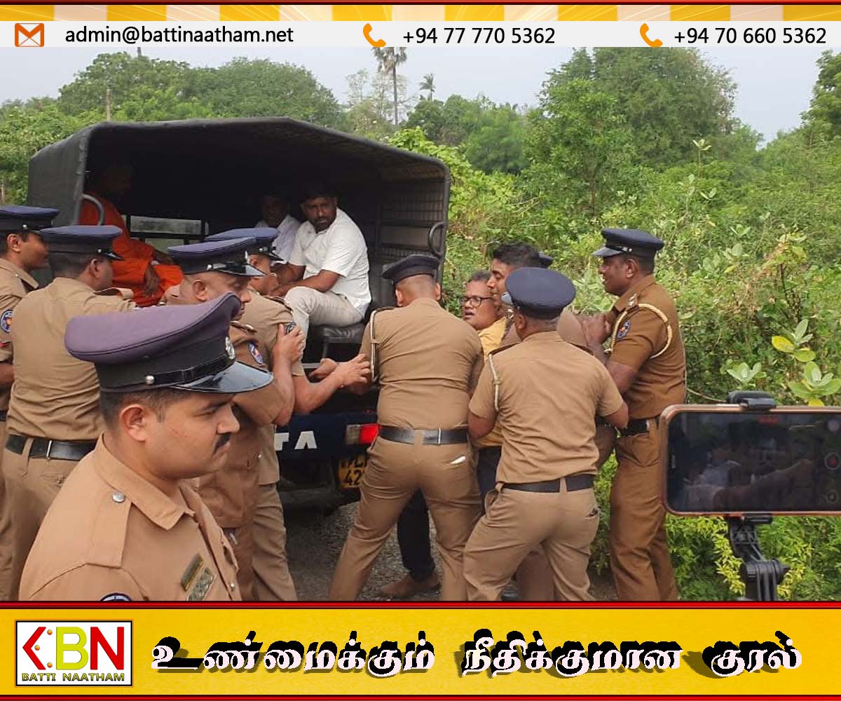 தையிட்டியில் வேலன் சுவாமிகள் உள்ளிட்ட பலரை கைதுசெய்த பொலிஸார்
