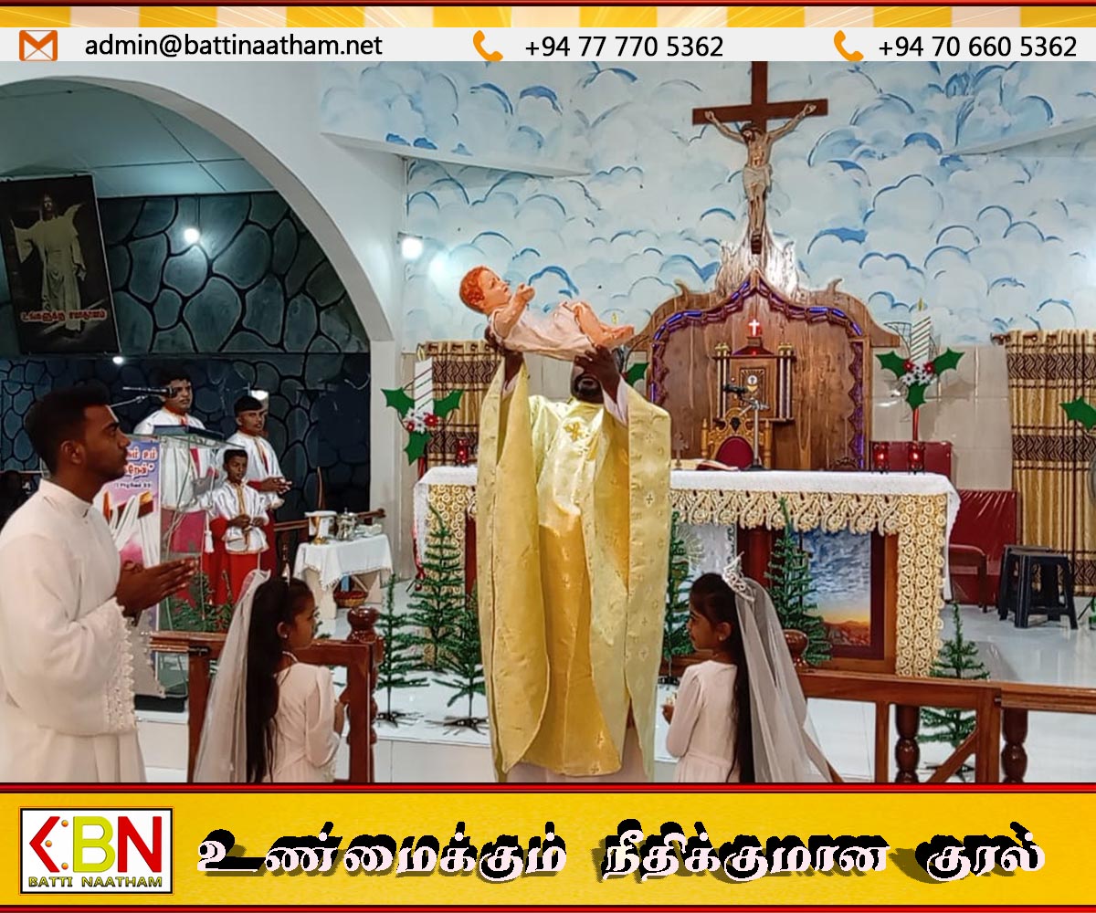 இன்று இயேசு பிரான் பிறந்தநாள்; சொறிக்கல்முனை திருச்சிலுவை திருத்தலத்தில் விசேட வழிபாடுகள்