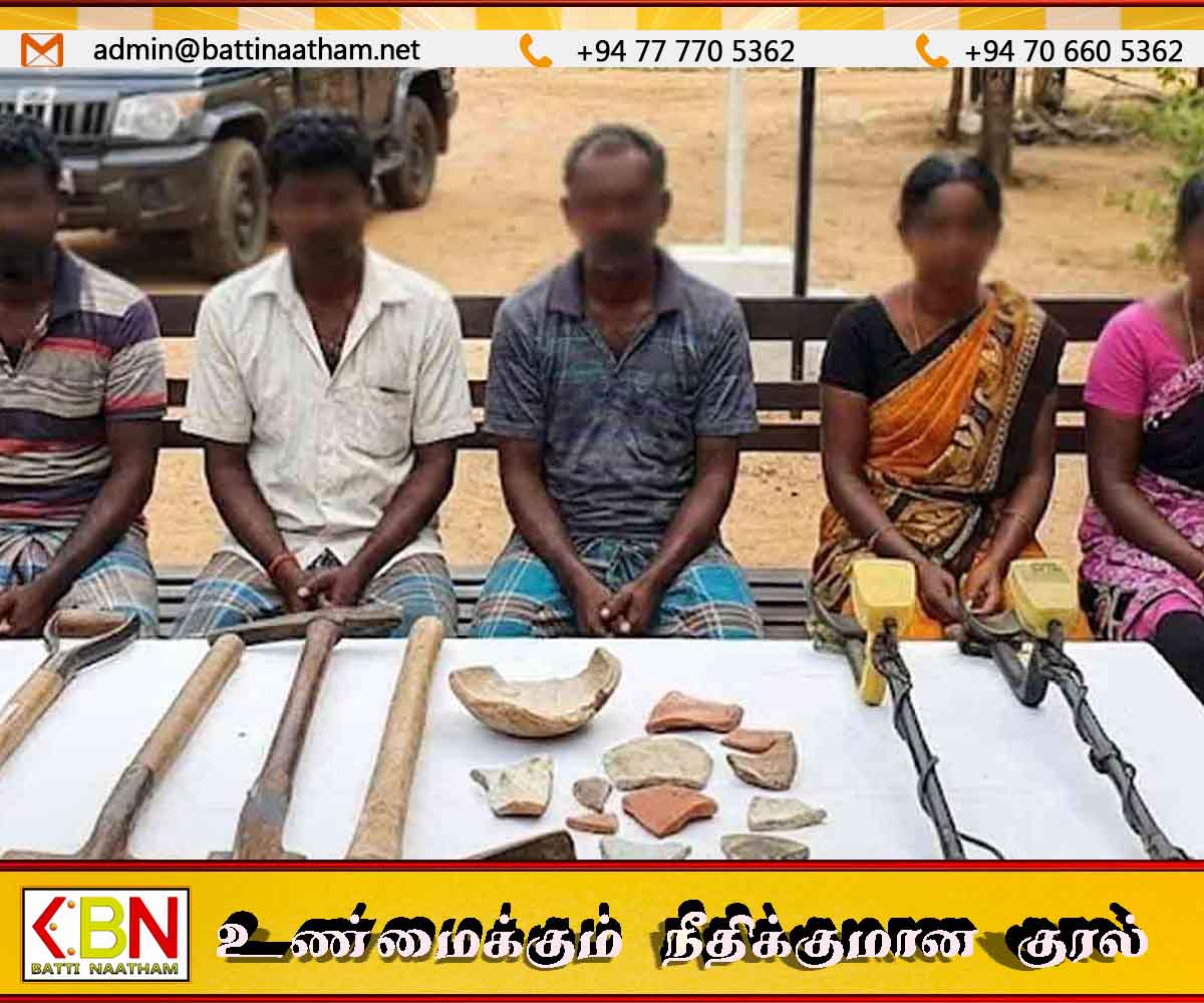 புதுக்குடியிருப்பில் புதையல் தேடல் – 6 பேர் அகழ்வு உபகரணங்களுடன் கைது