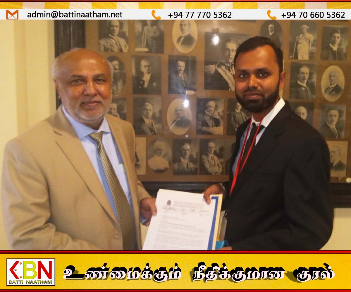 ரவூப் ஹக்கீம் எம்பியின் ஆராய்ச்சி அதிகாரியாக ஓட்டமாவடி யஸீர் அறபாத் நியமனம்