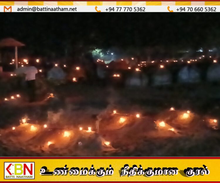 பேத்தாழை பொதுமயானத்தில் தீபமேற்றும் நிகழ்வு