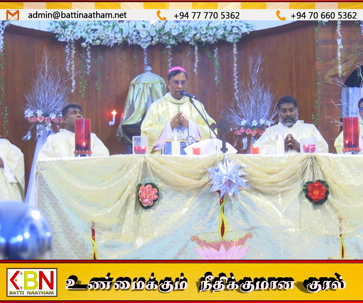 இன்று இயேசு பிரான் பிறந்தநாள்; மட்டு புளியந்தீவு புனித மரியால் பேராலயத்தில் விசேட வழிபாடுகள்