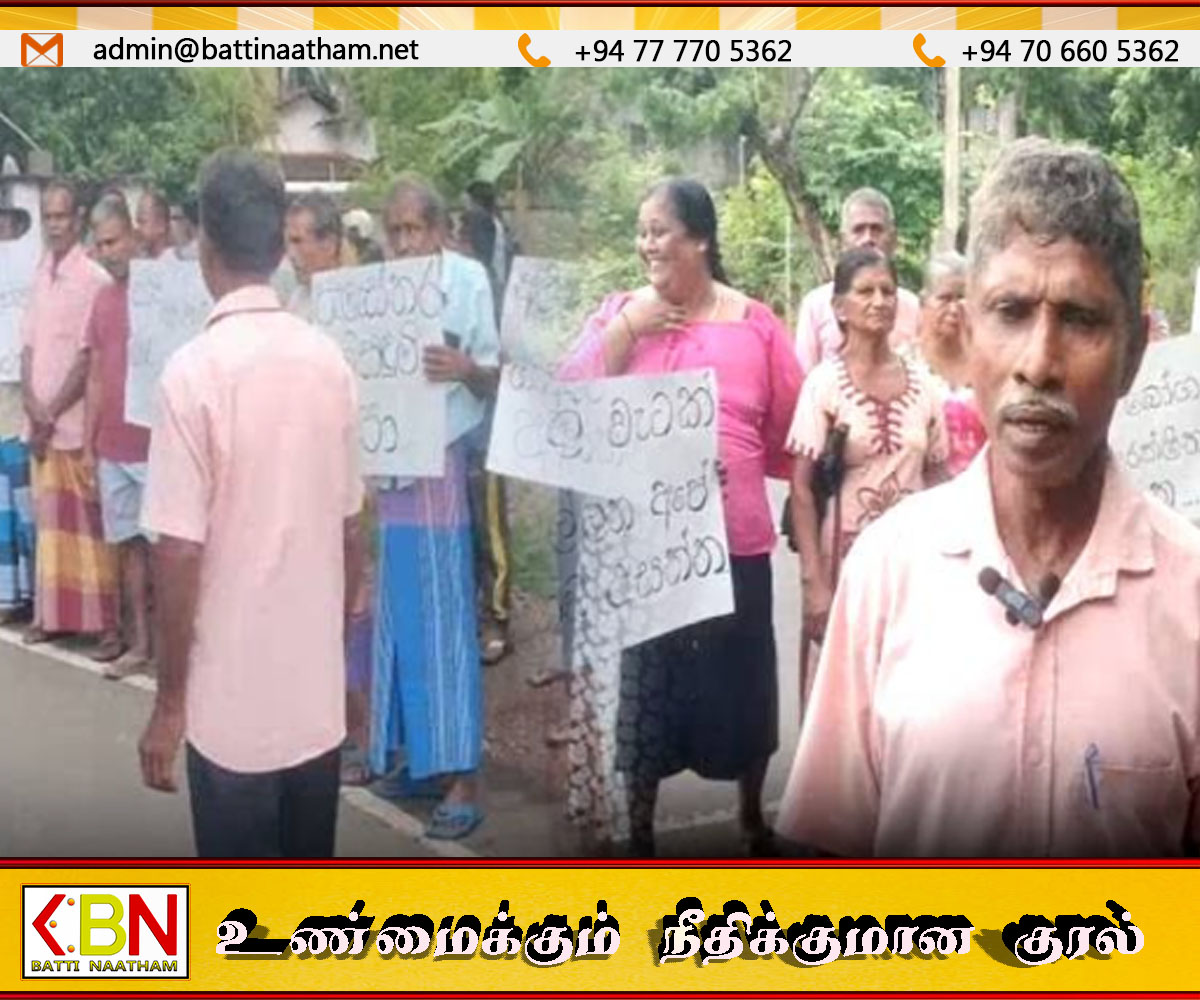 திருகோணமலை–கந்தளாய் பகுதியில் காட்டு யானை அச்சுறுத்தல்; மின் வேலி அமைக்க கோரி மக்கள் ஆர்ப்பாட்டம்