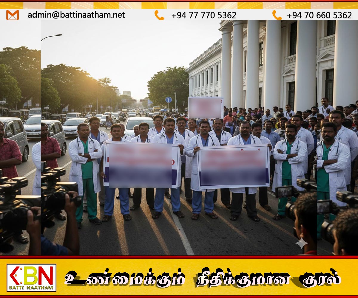 இன்று முதல் மீண்டும் பணிப்புறக்கணிப்பை ஆரம்பித்த கிழக்கு அரச வைத்தியர்கள்