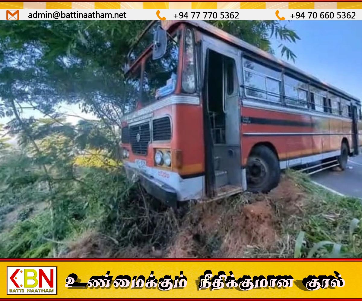 மண்மேட்டில் மோதி 80 பயணிகளின் உயிரை காப்பாற்றிய பஸ் சாரதி