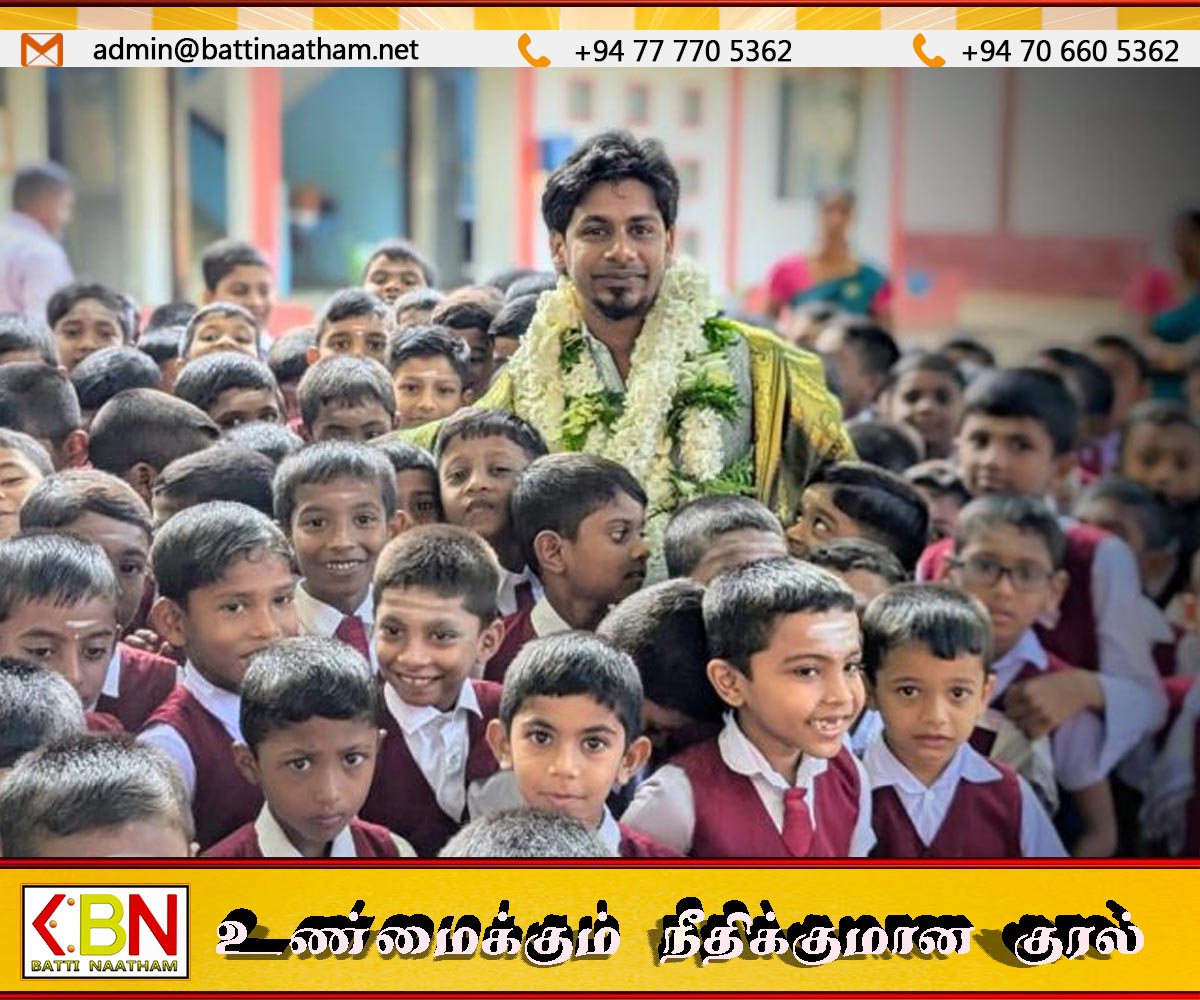 சபேசனை கௌரவித்த திருக்கோவில் விநாயகபுரம் கனிஷ்ட வித்தியாலய சமுகம்