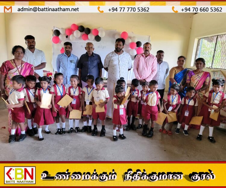 பாலையடிவட்டை பாரதி பாலர் பாடசாலையில் புதிய மாணவர்களை வரவேற்கும் நிகழ்வு