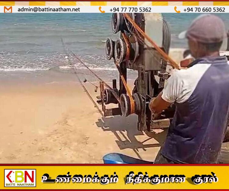சட்டவிரோத வின்ச் இயந்திரத்துடன் கரைவலை மீன்பிடி; மீனவர் கைது!