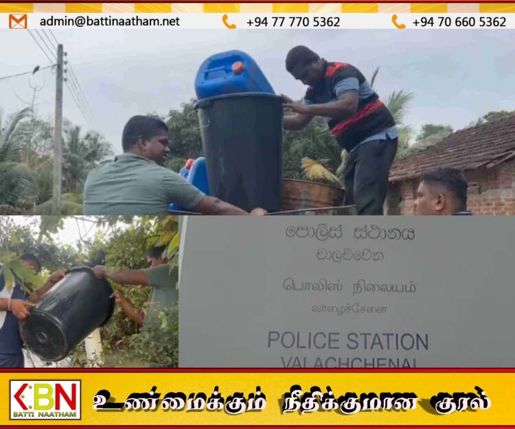 வாழைச்சேனை பொலிஸ் பிரிவில் கசிப்பு உற்பத்தி நிலையம் சுற்றிவளைப்பு