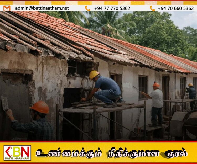 மலையக வரிசை வீட்டு கூரைத் தகடுகளை புதுப்பிப்பதற்கு நடவடிக்கை