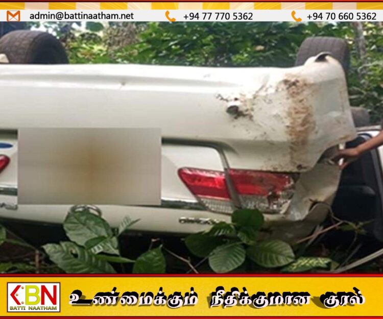சிவனொளிபாத மலை யாத்திரை சென்றுவிட்டு திரும்பிய கார் 100 அடி பள்ளத்தில் கவிழ்ந்து விபத்து; மூவர் படுகாயம்!
