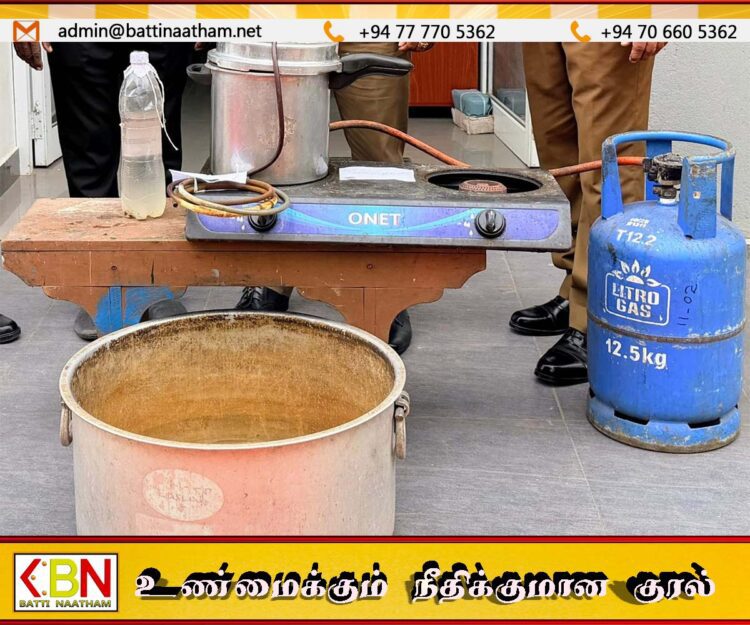 மட்டக்களப்பு நாவற்குடாவில் கசிப்பு தயாரித்த ஓய்வுபெற்ற அதிகாரிக்கு ரூ.26,000 அபராதம்