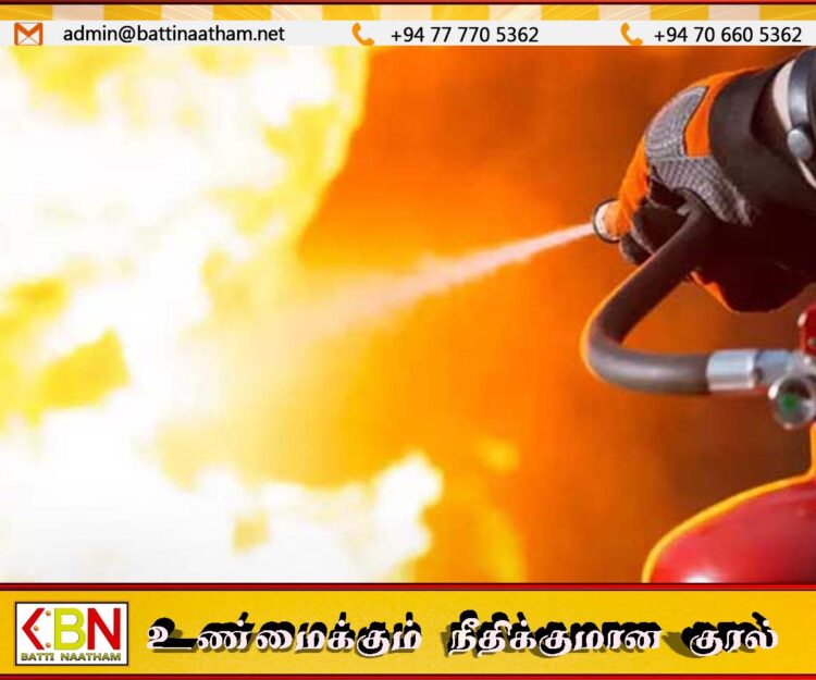ஆடியம்பலம பட்டாசு தொழிற்சாலையில் தீ விபத்து: ஊழியர் ஒருவர் தீக்காயம்