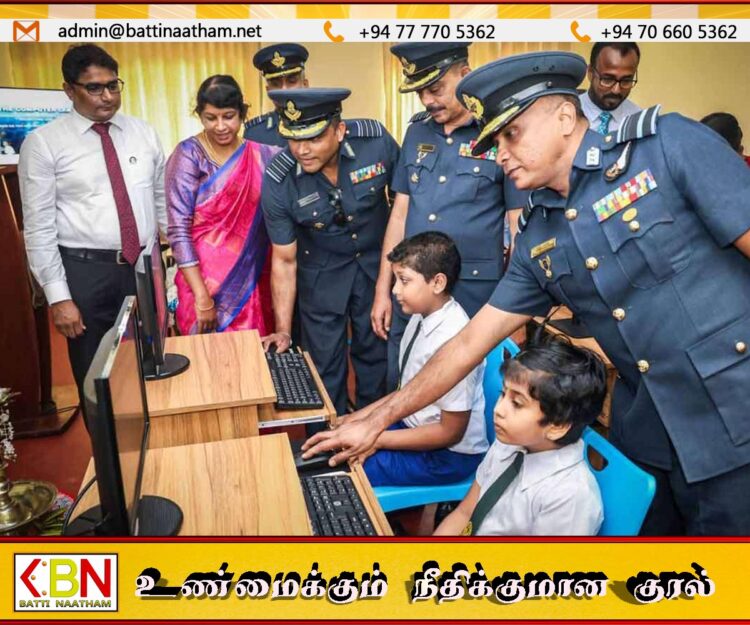 மட்டக்களப்பு பாடசாலைக்கு விமானப்படையினரால் புதிய கணினி மையம்!