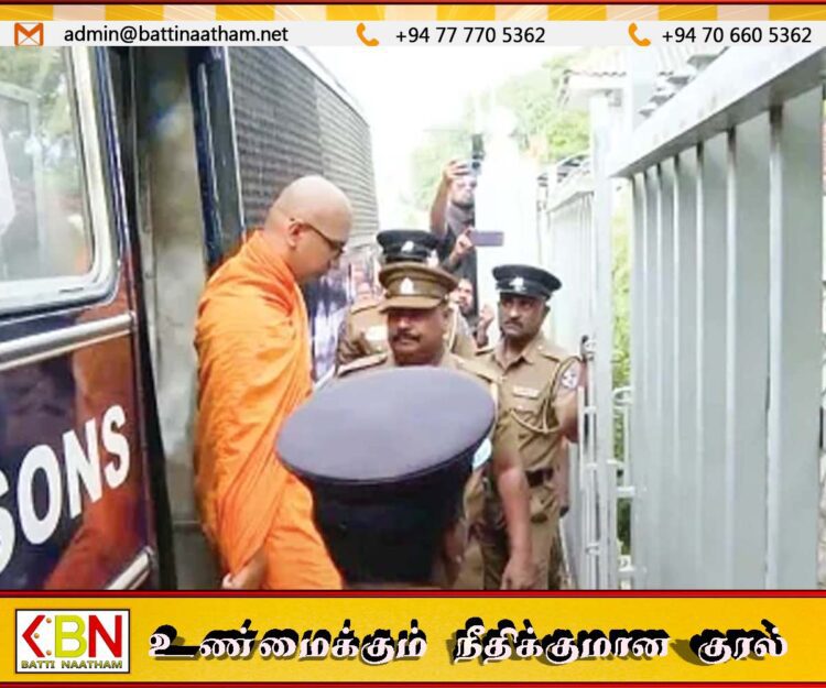 திருமலை புத்தர் சிலை விவகாரத்தில் கைதான கஸ்ஸப தேரர் உள்ளிட்ட குழுவினருக்கு இன்று விடுதலையா?