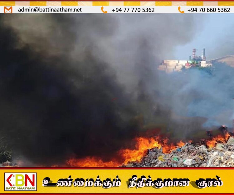 கெரவலப்பிட்டி கழிவகற்றல் முகாமைத்துவ பகுதியில் திடீர் தீப்பரல்