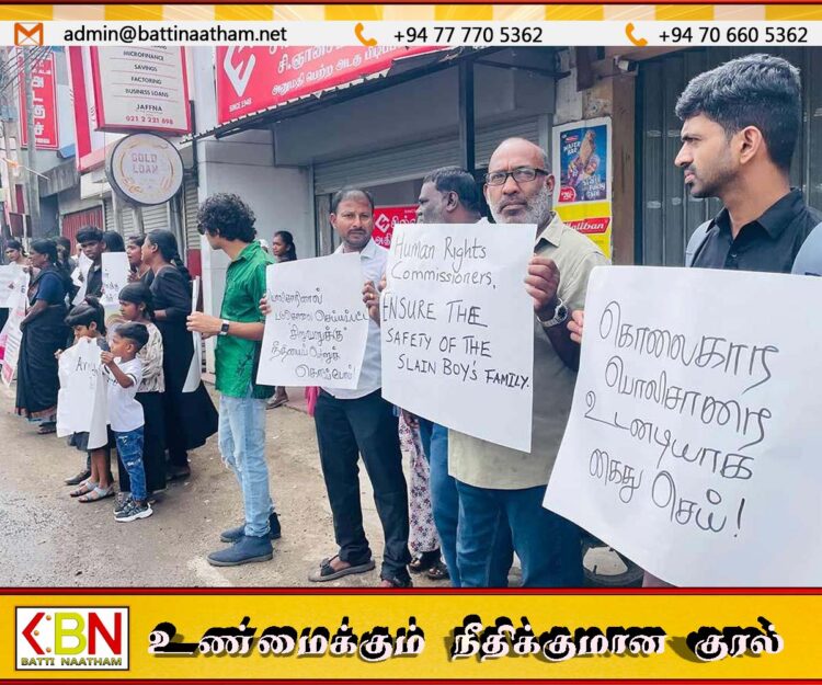 யாழில் பொலிஸாருக்கு எதிராக பொதுமக்கள் போராட்டம்