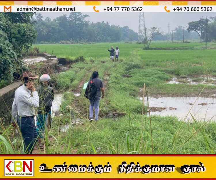 மட்டக்களப்பில் கடும்மழை; அறுவடை செயற்பாடுகள் பாதிப்பு