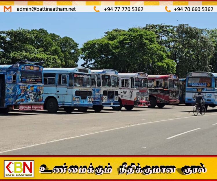நாடு முழுவதும் பஸ் சேவை பாதிப்பு; மட்டக்களப்பு மட்டும் விதிவிலக்கு
