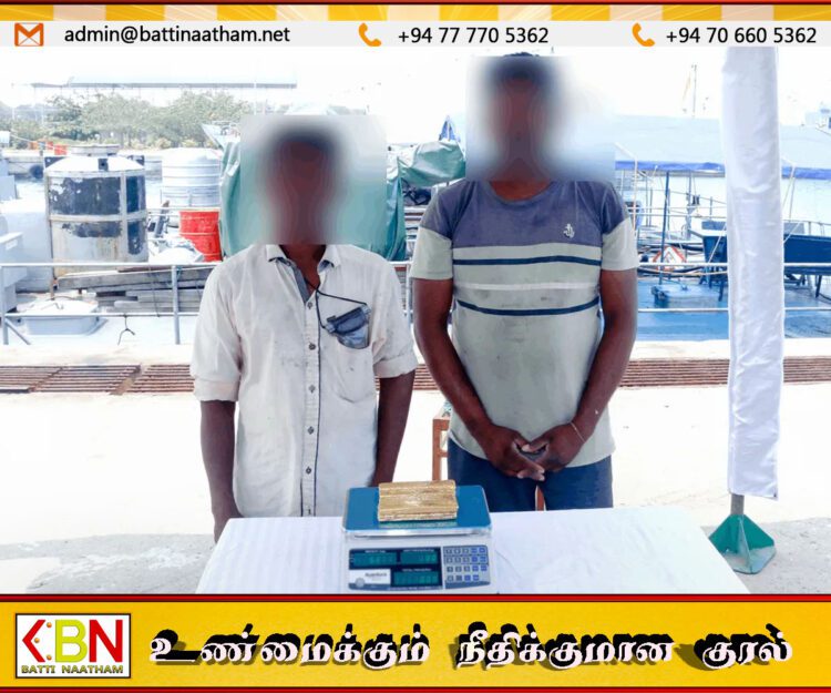 காங்கேசன்துறையில் தங்கக் கடத்தல் முறியடிப்பு; 6.8 கிலோ தங்கத்துடன் இருவர் கைது