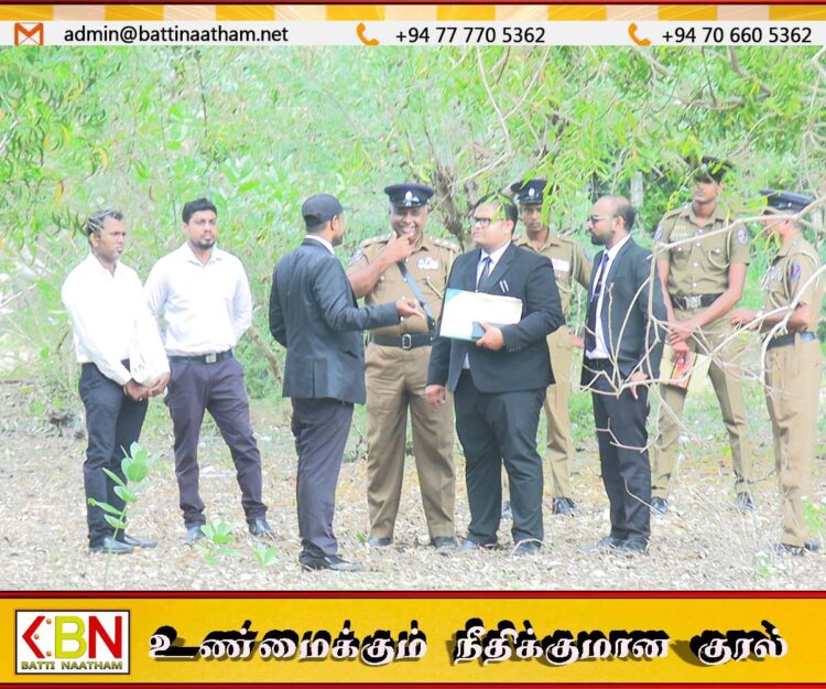 குருக்கள் மடம் சந்தேகத்திற்கிடமான மனிதப் புதைகுழி பிரதேசத்தில் அத்துமீறிய நடவடிக்கை; களவிஜயம் மேற்கொண்ட நீதிபதி உள்ளிட்ட குழுவினர்