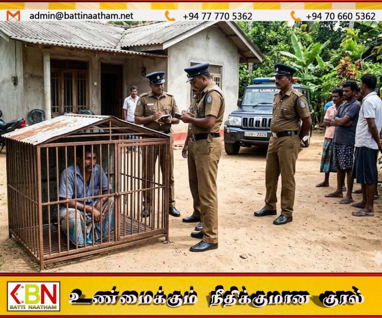கடனை திருப்பி கொடுக்காததால் மேசன் தொழிலாளியை நாய் கூண்டில் அடைத்து வைத்து சித்திரவதை செய்த கும்பல்