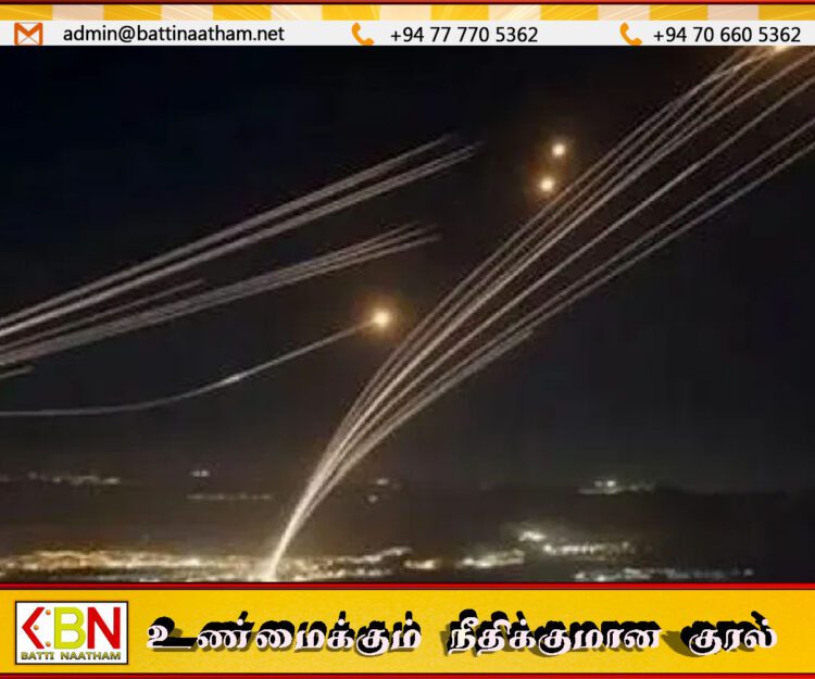 ஈரானின் புதிய அலை ராக்கெட் தாக்குதல்; இஸ்ரேல் பாதுகாப்பு நடவடிக்கை