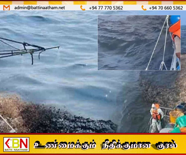 காலி, ஹிக்கடுவ மற்றும் பராலியில் எண்ணெய் கசிவு; கடல்சார் சுற்றுச்சூழல் பாதுகாப்பு நடவடிக்கைகள் தீவிரம்