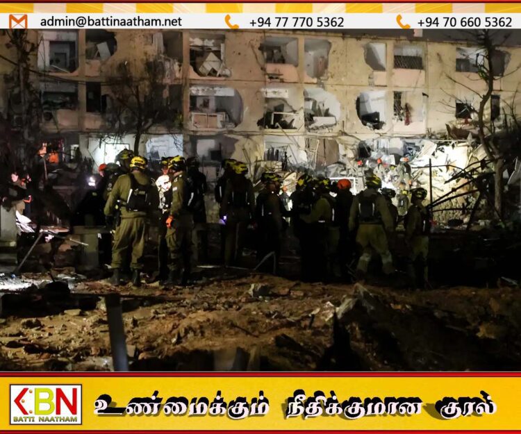இஸ்ரேல் மீது ஈரான் நடத்திய ஏவுகணைத் தாக்குதல்களை காணொளி எடுக்க முயன்ற இலங்கையர்கள் காயம்