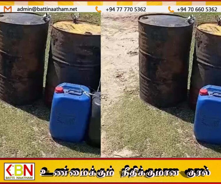 கொக்கட்டிச்சோலை பொலிஸ் பிரிவில் பாரியளவிலான கசிப்பு உற்பத்தி நிலையம் முற்றுகை