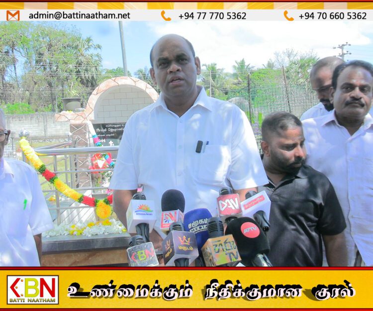 குற்றவாளிகளைத் தண்டிப்பதன் மூலமே எதிர்காலப் பேரழிவுகளைத் தடுக்க முடியும்; மட்டக்களப்பில் சிறிநாத் எம்.பி வலியுறுத்தல்