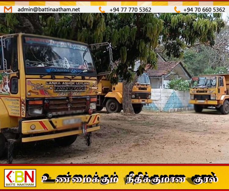 கிளிநொச்சி – கல்லாறு பகுதியில் அதிரடிச் சுற்றிவளைப்பு; சட்டவிரோத மணல் கடத்தலில் ஈடுபட்ட நால்வர் கைது!