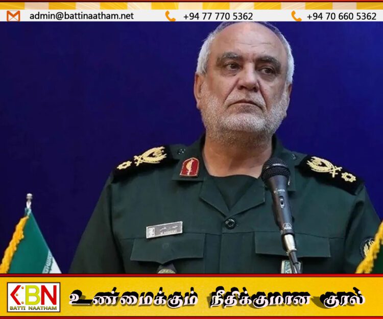 ஈரான் பாதுகாப்பு படையின் உளவுத்துறை தலைவர் கொல்லப்பட்டார்!