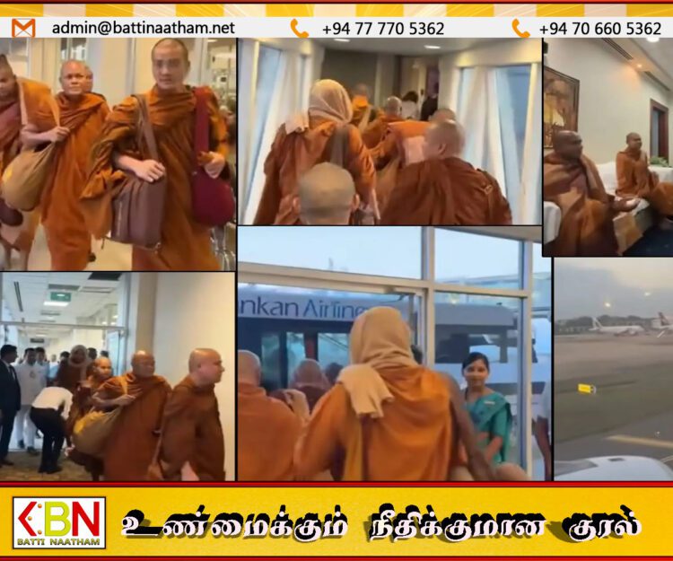 அமெரிக்காவைத் தொடர்ந்து இலங்கையில் பௌத்த துறவிகளின் அமைதி நடைப்பயணம்!