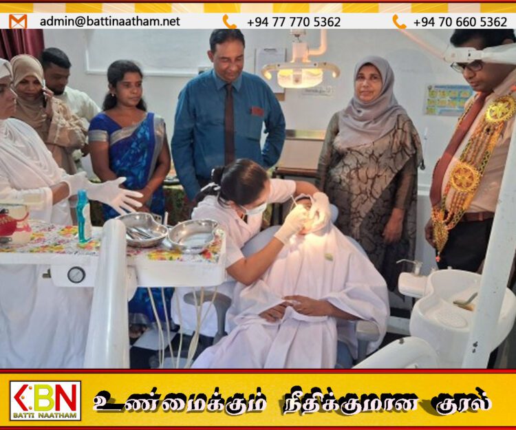 சாய்ந்தமருது மழ்ஹரூஸ் ஷம்ஸ் வித்தியாலயத்தில் பல் சிகிச்சை நிலையம் திறந்து வைப்பு!