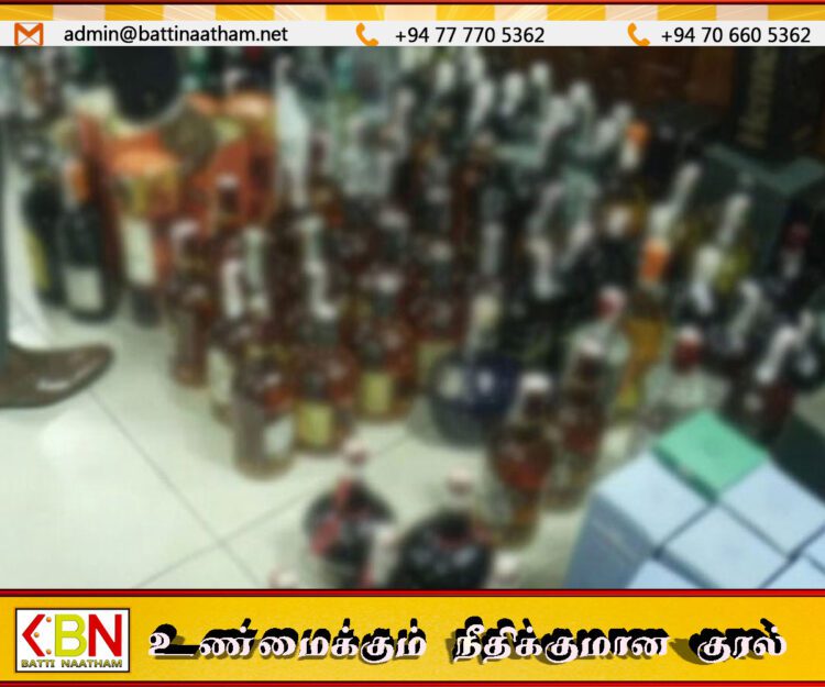 கொழும்பில் 2 கோடி பெறுமதியான வெளிநாட்டு மதுபானங்கள் பறிமுதல்