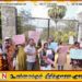 கிளிநொச்சியில் மக்கள் போராட்டம்; இராணுவத் தேவைக்காகப் பூர்வீகக் காணிகளை அளவிடும் முயற்சி முறியடிப்பு!