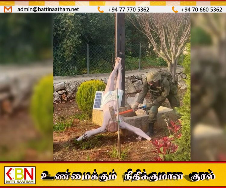 தெற்கு லெபனானில் சிலுவை சேதம் – இராணுவ வீரரின் செயலுக்கு உலகளாவிய கண்டனம்!