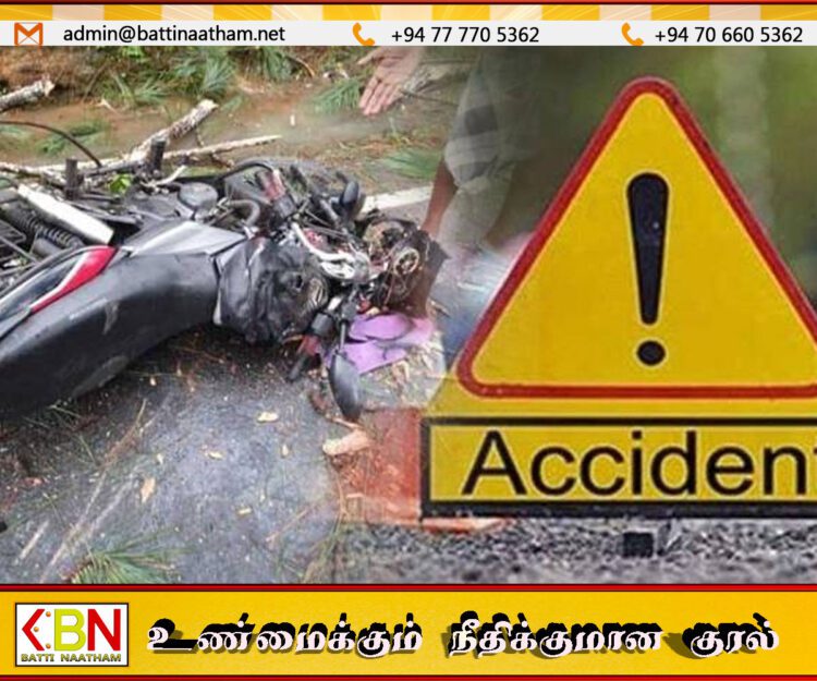 மோட்டார் சைக்கிள் மீது மரம் முறிந்து விழுந்து ஒருவர் உயிரிழப்பு!