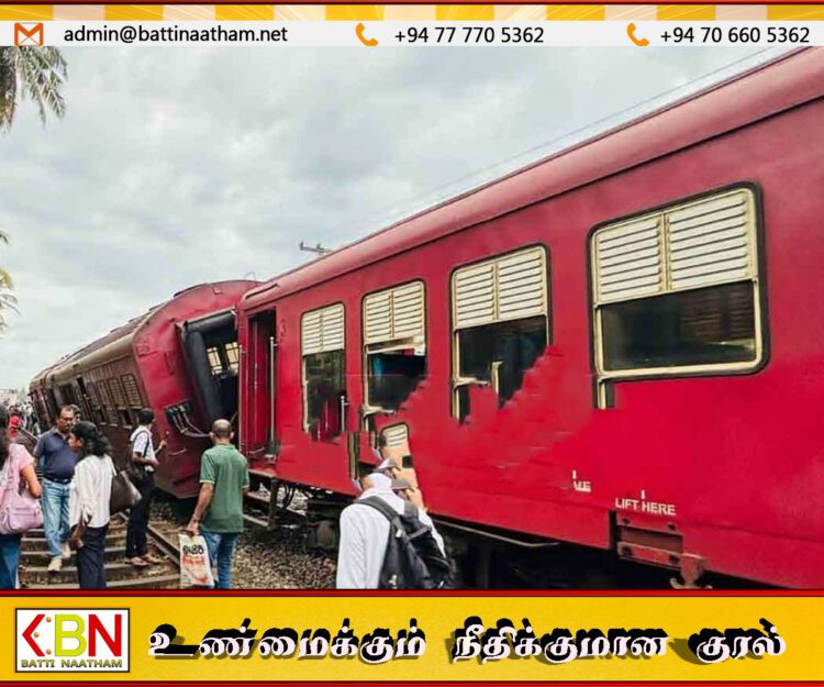 சாகரிக்கா ரயில் தடம்புரண்டது; கரையோர ரயில் போக்குவரத்துப் பாதிப்பு!