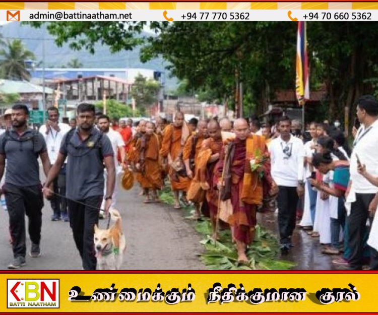 தலதா மாளிகையை நோக்கிஎஹி பஸ்ஸிகோ அமைதி நடைப்பயணம்