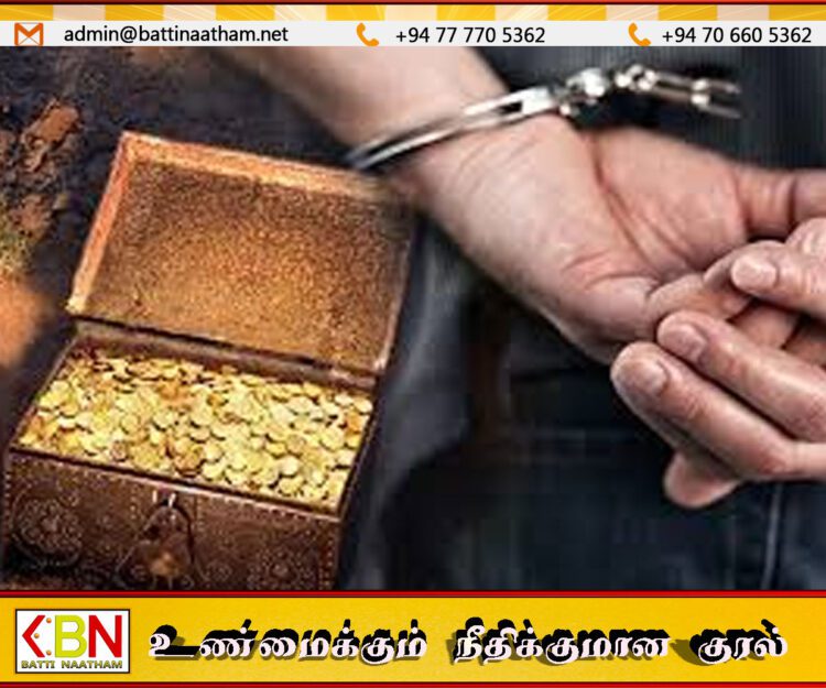 பெரிய புல்லுமலையில் புதையல் தோண்டிய விசேட அதிரடிப்படை அதிகாரி உட்பட நால்வர் கைது!